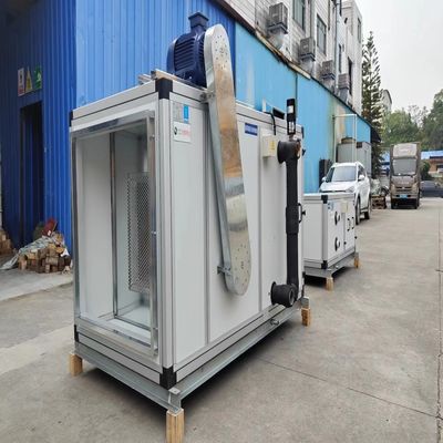 ضوضاء منخفضة 1500CMH وحدة استرداد حرارة الماء النقي AHU تكييف الهواء